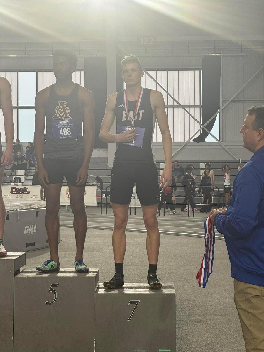 BehsCross's tweet image. Congratulations to Walker Ousley and Savannah Mooney on making the podium at Indoor State! Walker placed 7th in the 60m hurdles in 8.87, and Savannah placed 3rd in the 1500m in 4:46.41! Amazing work!