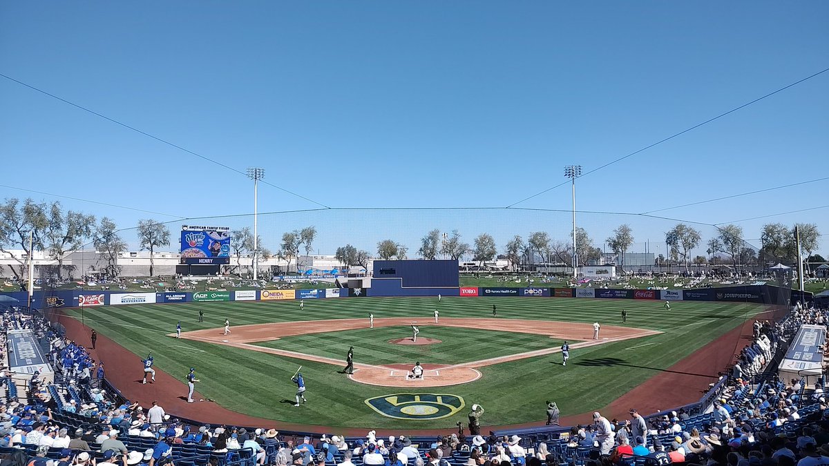 DraftMaverick's tweet photo. On the 10th day of Cactus, #SpringTraining gave to me..

📍 American Family Fields for @Dodgers vs @Brewers #10daysofCactus

Day 10, game 10(+1), stadium 10, teams 1&amp;15

🎉 MISSION ACCOMPLISHED 🫡

@cactusleagueaz @AmFamFieldsPHX https://t.co/w0CqqAWnFV