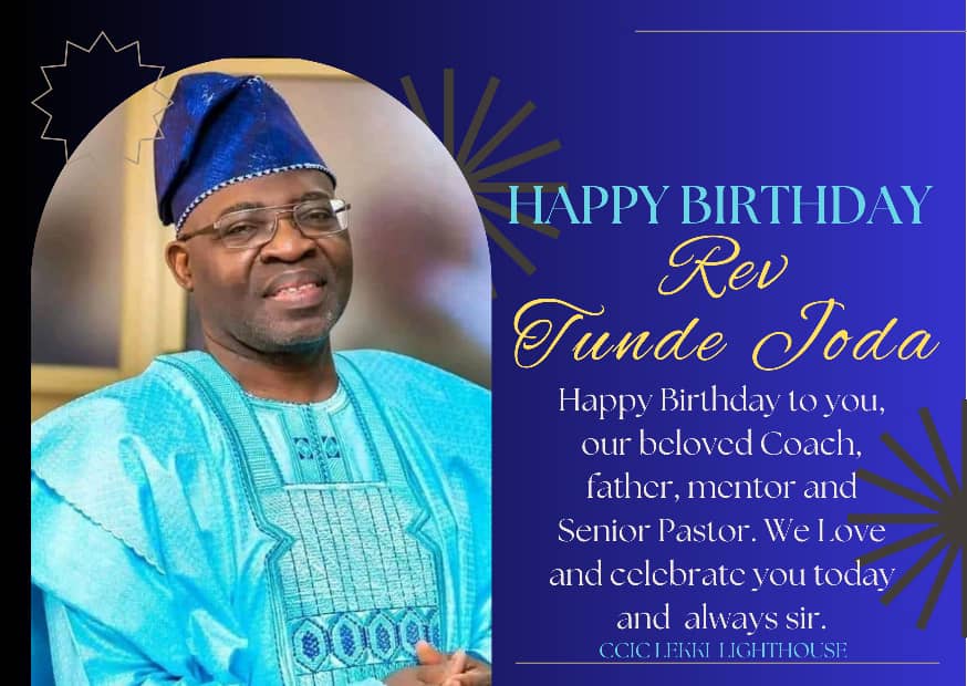 Happy Birthday Dearest Senior Pastor, my beloved Father in the Lord. Happy Founders day too. I love you dearly Sir! 💐🎊🎉🥳♥️🥳🎉💙💙💙💙💙💙💙
#HappyBirthdayRevTundeJoda #CCICLEKKI