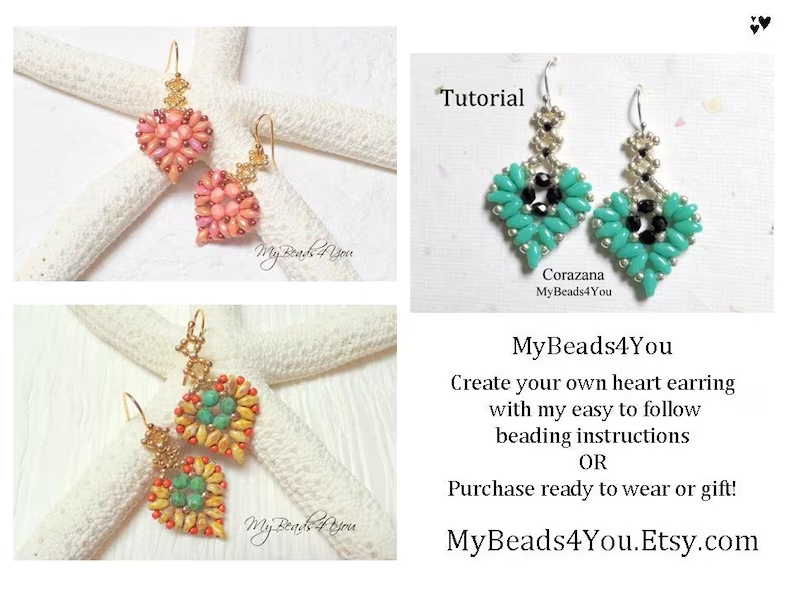 #diyjewelry #heartearrings #etsyfinds #smilett23 #jewelrymaking #epiconetsy #etsyshop #tutorials #patterns #diygifts #mybeads4you
mybeads4you.etsy.com/listing/266035…