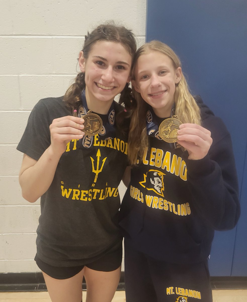 MtLgirlswrestle's tweet image. Fr. Sophia Beanner &amp;amp; So. Paige Jox
Punch their tickets to Hershey with 4th place finishes at the PIAA West Regional.  On to the PIAA State Championship!!! Great Job girls!  #BeAnything #hersheybound