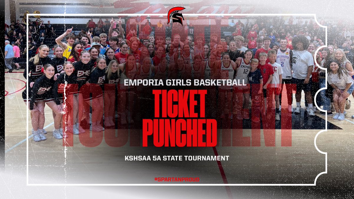 EhighAthletics's tweet image. Lady Spartans have punched their ticket to the 5A state tournament next week at White auditorium with a 59-26 win over Great Bend! #EmporiaAwesome!