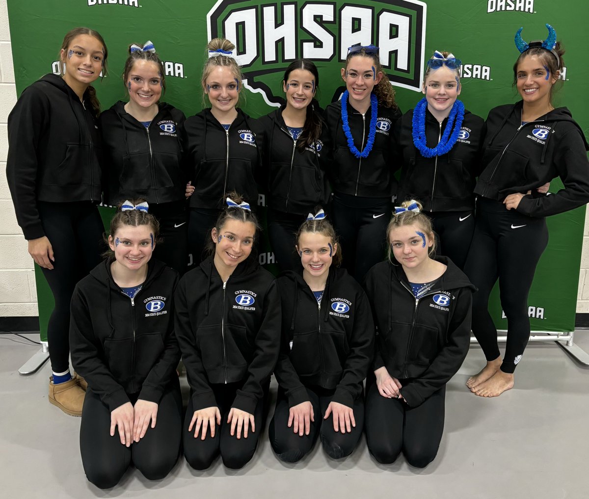 <a href="/bluedevilsgym/">Brunswick Gymnastics</a> celebrates after its 5th straight appearance at the <a href="/OHSAASports/">OHSAA Sports</a> state team meet <a href="/HBHSathletics/">Hilliard Bradley Athletics</a>.

<a href="/BHSGoBigBlue/">Brunswick HS Athletics</a> is one of just 5 squads to qualify each year since 2020, along with <a href="/MedinaBeesGym/">Medina Bees Gymnastics</a>, <a href="/BeesGymnastics/">Bees Gymnastics</a>, Olentangy Berlin and Perrysburg.