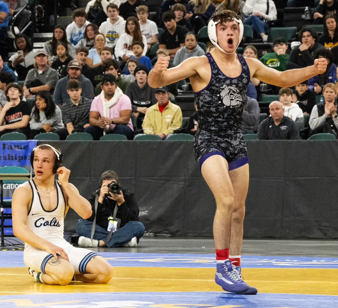 Your Outstanding Wrestler of the NJSIAA State Tournament, RFH’s Freshman, Sonny Amato. @RFH_Wrestling @RFH_Regional