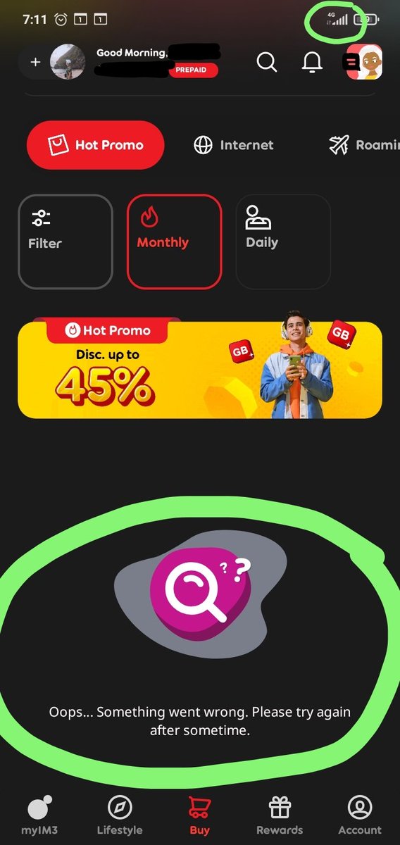 obinobin's tweet photo. @indosat IM3 error ya? Sinyal 4G full, tidak bisa telpon *123#, myIM3 pun error tidak bisa beli paket kuota. Sudah restart HP, cabut simcard tapi tetap error. Tolong dibantu min, terima kasih. @indosatim3 https://t.co/kdDDmuO55x