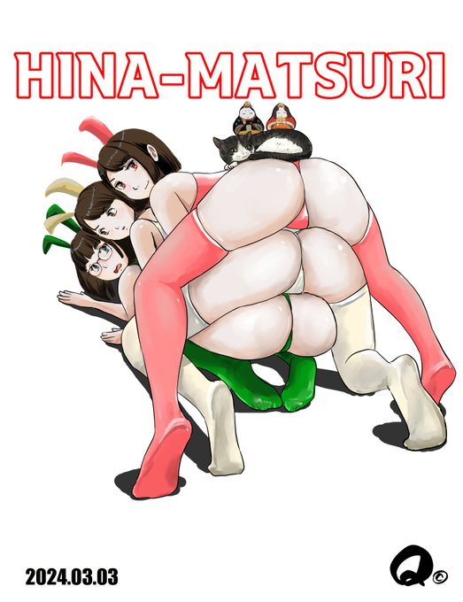 3/3㊐桃の節句ひな祭りですよ～これがうちの三段飾り(プラス1匹)#ひな祭り 