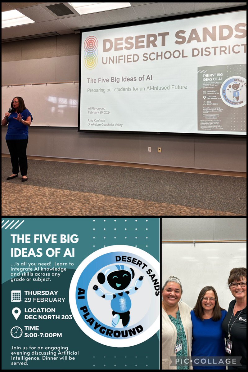 Love our DSUSD and One Future Coachella Valley Partnership! Amy Kaufman, LCV Class of 2024, did an amazing job of presenting 5 Big Ideas of AI! 🙌🏼 #DSUSDPride #BulldogPRIDE #LCV @DesertSandsUSD