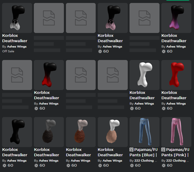 @ROBLOX I'm sure you guys get a lot of requests to fix moderation, but I'm honestly super frustrated with the inconsistency.... I've been suspended for 14 days from uploading ugc accessories because I made pants which are recolours of the new deathwalker package, mind you I…