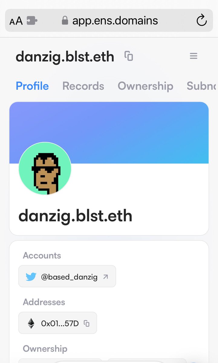 im_based_eth's tweet image. the difference is our domains are actual CCIP subdomains that work in ENS today, and those others are useless vaporware. 

we are working to partner with the owner of blast.eth. if that doesn’t work out, we have other DNS options that work the same way