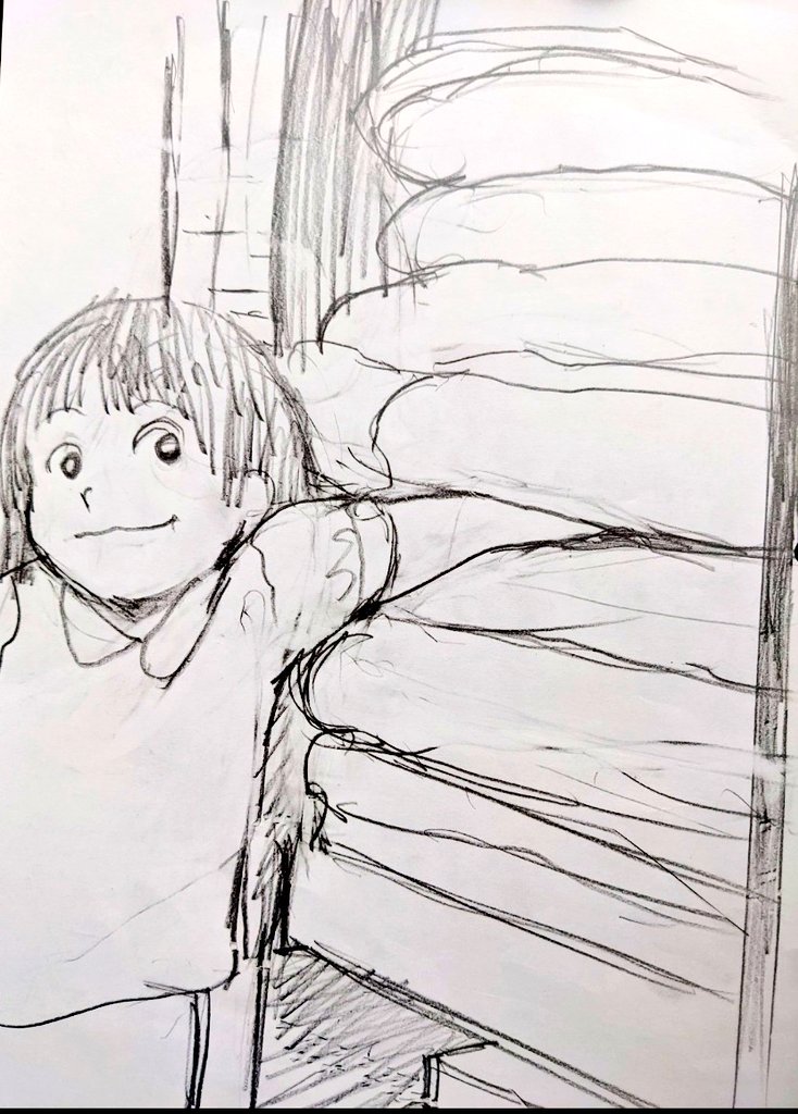 sim_kyrm's tweet photo. #皆知ってる感覚の絵
押入れのたたんだお布団の間に腕を突っ込む。
ヒヤッとして、やんわり押される感じ。
快感。 https://t.co/UASZKRUA3a