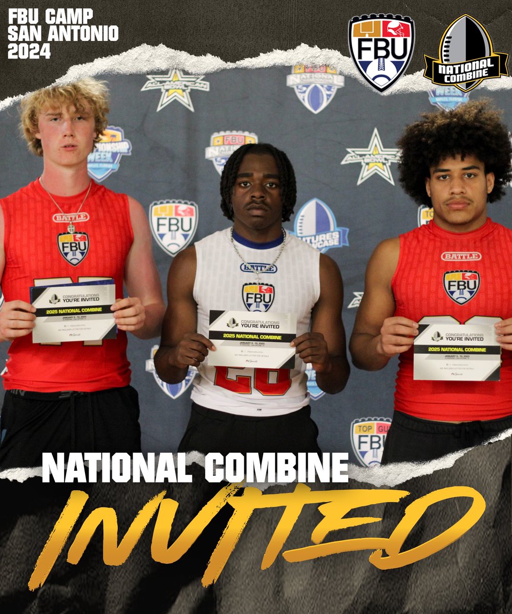 HEADED TO THE DOME 👏 Congratulations to these athletes at FBU San Antonio on punching their tickets to the National Combine ⭐️ #FBU #GetBetterHere