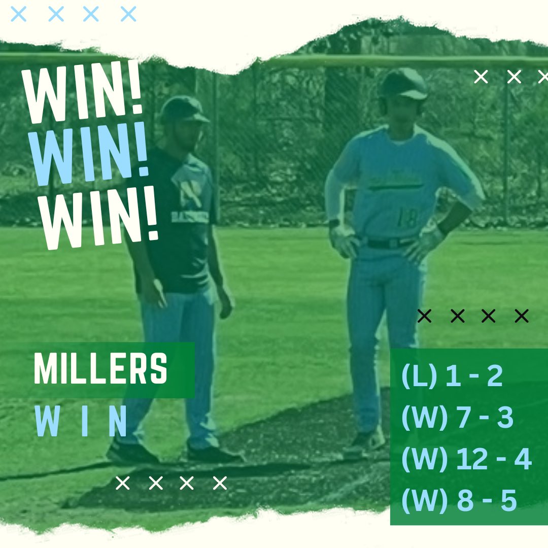 Millers win 3 out of 4 at Southeastern Arkansas to take the series.  Safe travels back to Crowley! 🙏🏼💙💚⚾️