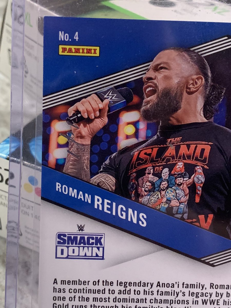 All Roman Reigns fans: #acknowledgeme Pulled today from hobby box. 2023 Donruss Elite WWE Roman Reigns Spellbound “A” 1/1 #wrestlingcards #tradingcards #thehobby #wrestling #romanreigns #oneofone