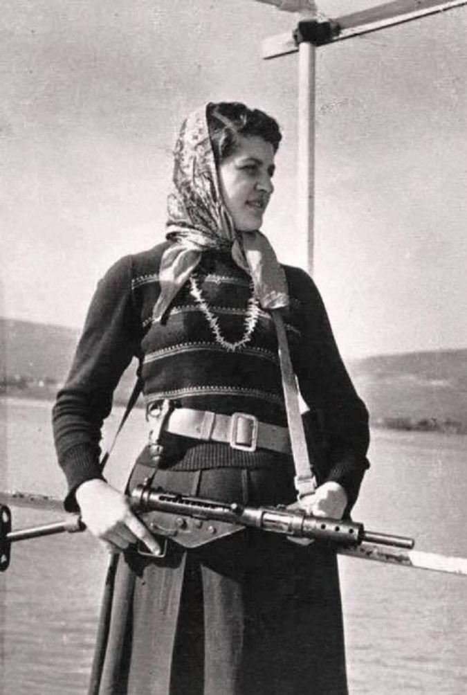 Palestinian women during women’s history month, Mohiba Khorshid: founder of the Chrysanthemum organization, the first women’s military operation in Palestine that fought against zionist rule, launched during the Nakba (النكبة) they organized against jewish settlements in Jaffa.