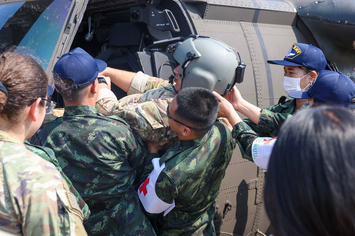 16th CAB conducts pilot extraction and patient transport training with Royal Thai Army allies during #ExerciseCobraGold24

CG24 exemplifies our alliance with Thailand, and reflects our shared commitment to preserving a peaceful, prosperous and secure Indo-Pacific region.
