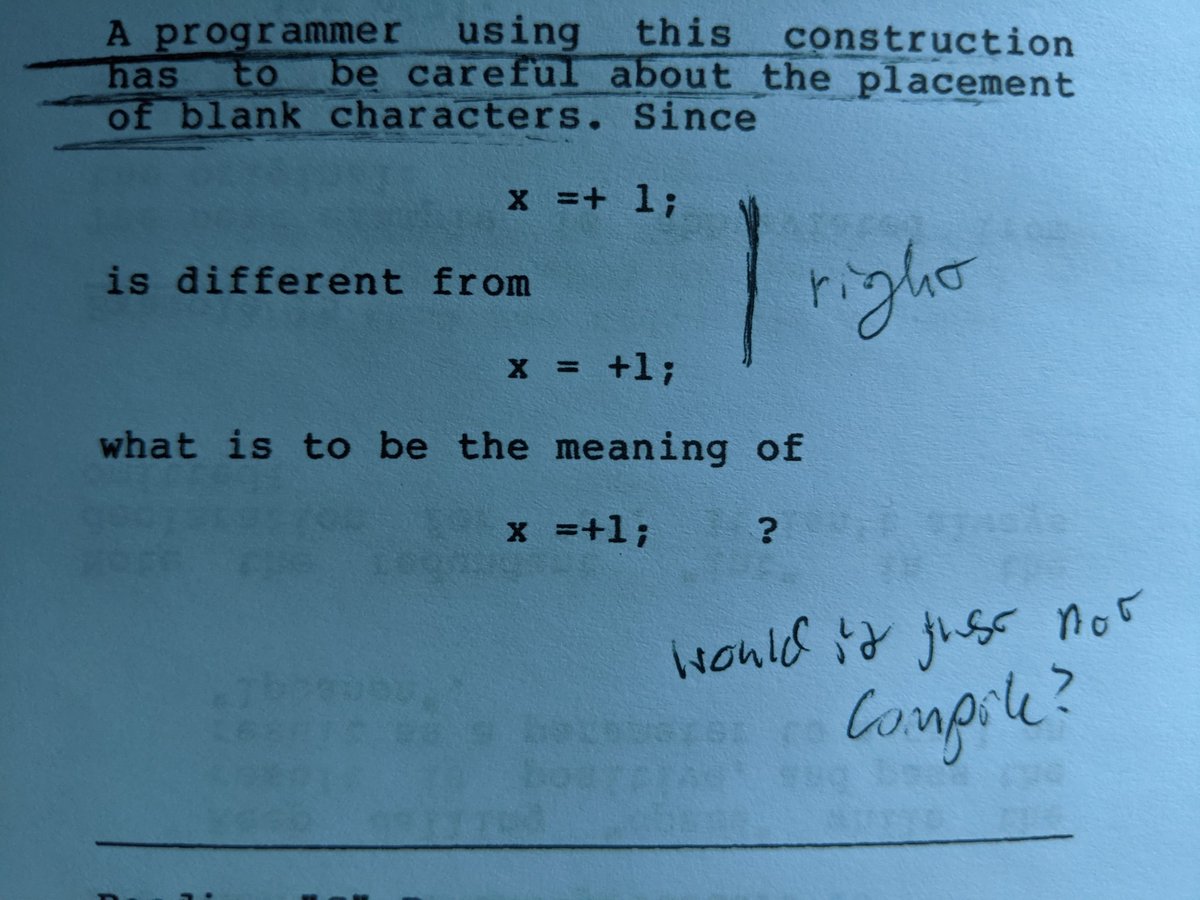 CardioLeo's tweet image. Also, I encountered a weird C puzzler- as they say in #CodersAtWork, no one would write a book of C code puzzlers bc the whole language is full of puzzlers

The first photo is what the book said about &quot;x =+1;&quot; in C

The rest are the results I got using this #Cxxdroid C++ compiler
