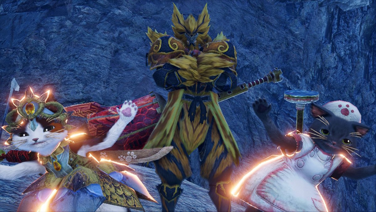 kaijucatcher757's tweet photo. Sundae and Cocoa got my back #MHRise #MonsterHunter #NintendoSwitch https://t.co/76pYmmxY73
