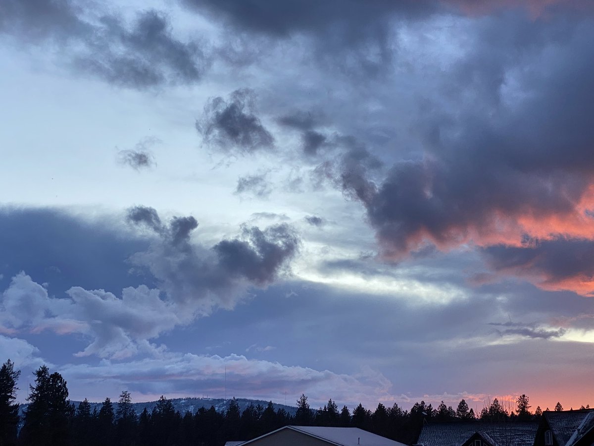 The sun sets after a huge hail storm. #WashingtonState #Sunset #March2024