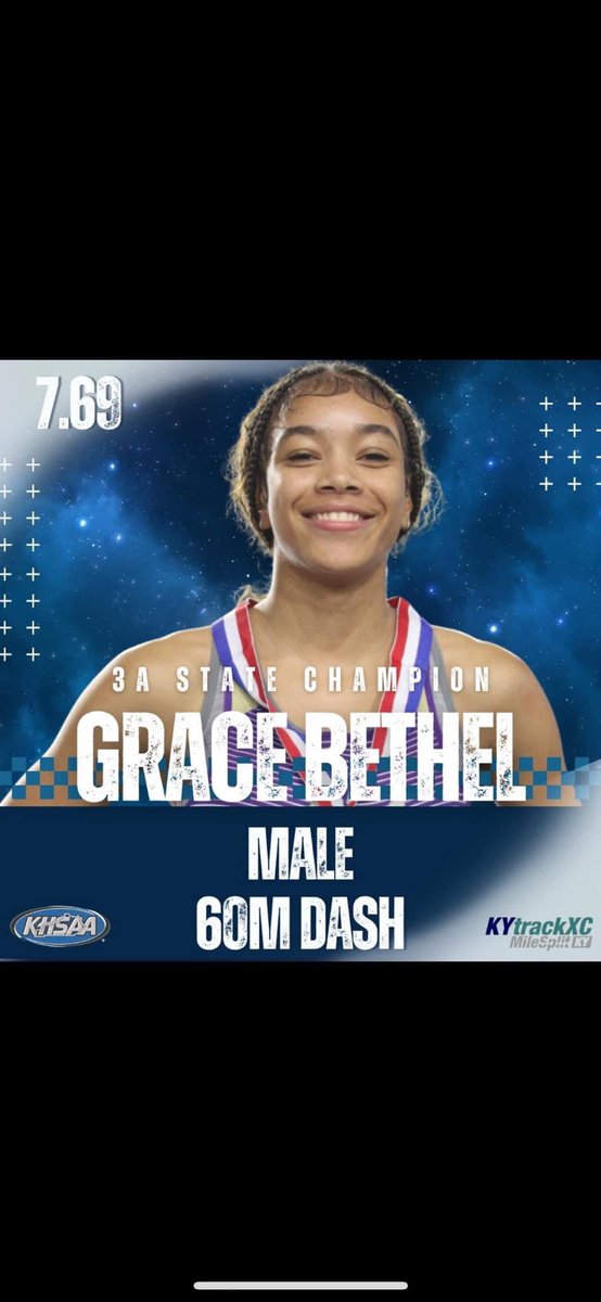 State champion, state indoor record holder