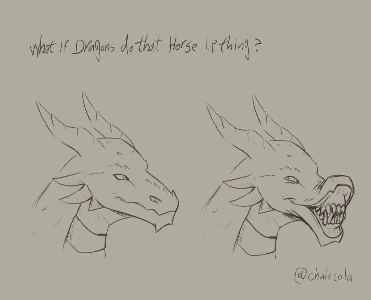 I remember an artist name Iguanamouth, who animated this funny piece, about Dragons are just weird horses, and the animation has this slider, transforming between the two species. So I wonder, can Dragons do that lip thing, too?