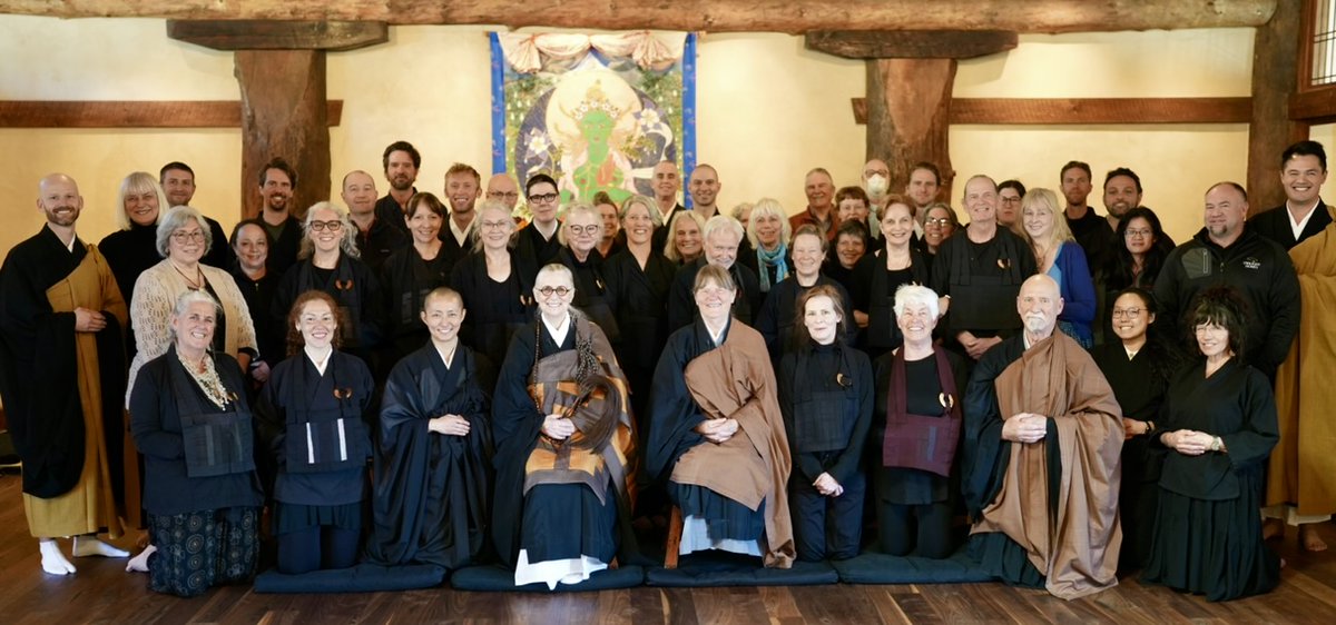 jhalifax's tweet photo. Jukai at Upaya today. So grateful to confer the precepts at this time in the world. https://t.co/sytjUajPOd