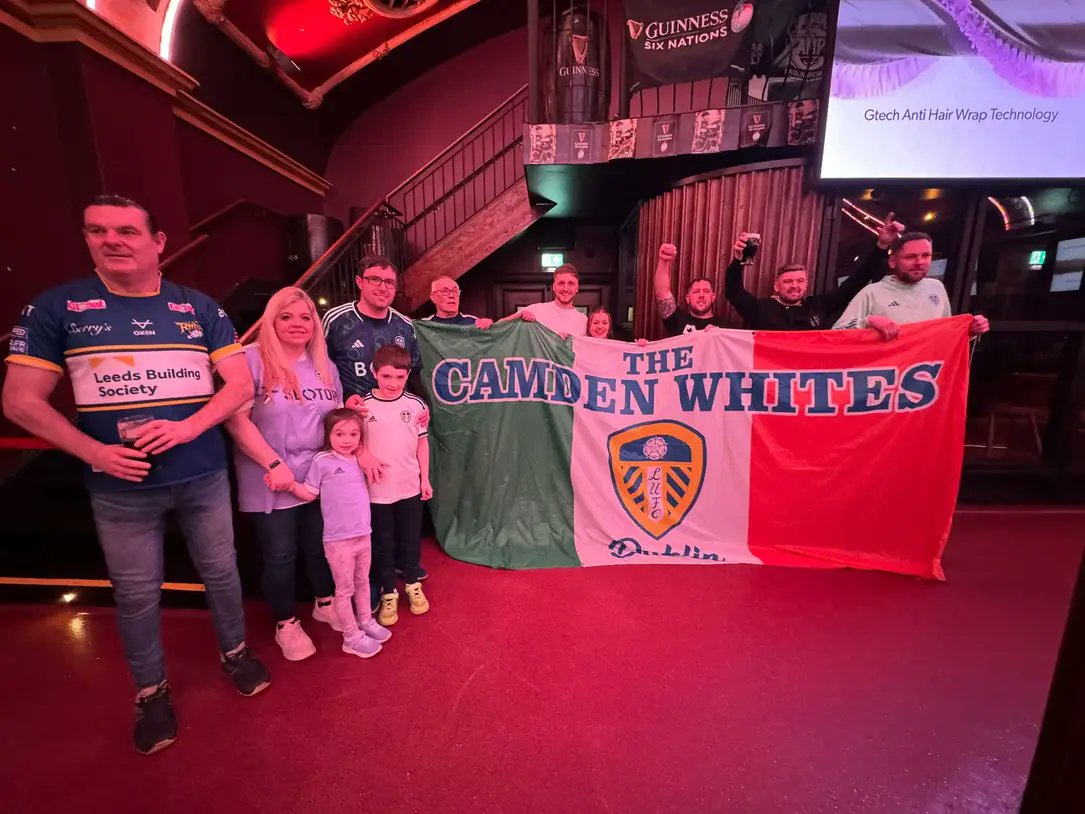 The best place in Ireland to watch Live Sports, any day of the week,is Dublins Camden, which shows all Leeds games.
#lufc 
#dublinevents
#itsleeds
#livesports