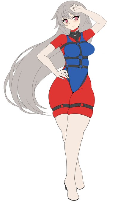 ぴっちりボンデージ競泳水着ちゃんの下描きです!
完成絵は色とか変わるかも🤔 