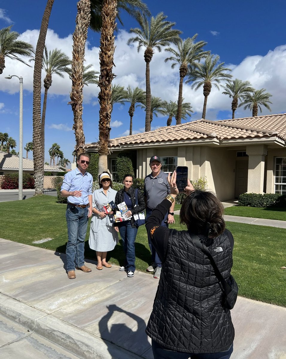 AshleyYanezCA's tweet photo. It was great being in my hometown of the Coachella Valley today to #GOTV for our amazing slate of Republican candidates @gregrwallis @RosilicieBogh @TeamCalvert.  #TeamComms https://t.co/YD2S85Soyk