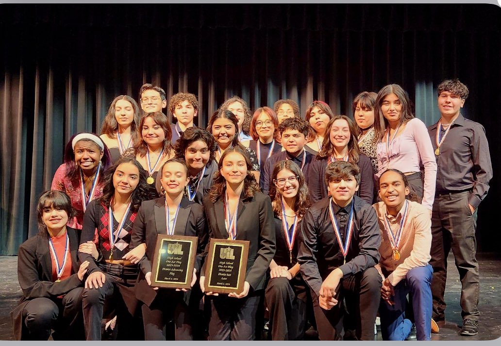 Eastlake Falcons advance to 1-6A UIL BI-District for One Act. Sofia De La Cerda earns Best Actor, Jarrell Kearney earns honorable mention, Emily Solis earns all star, and Layla Shiozaki earned Honor crew. I am super proud of our Falcon performers, Mrs Gamboa, & David Flores #FTF