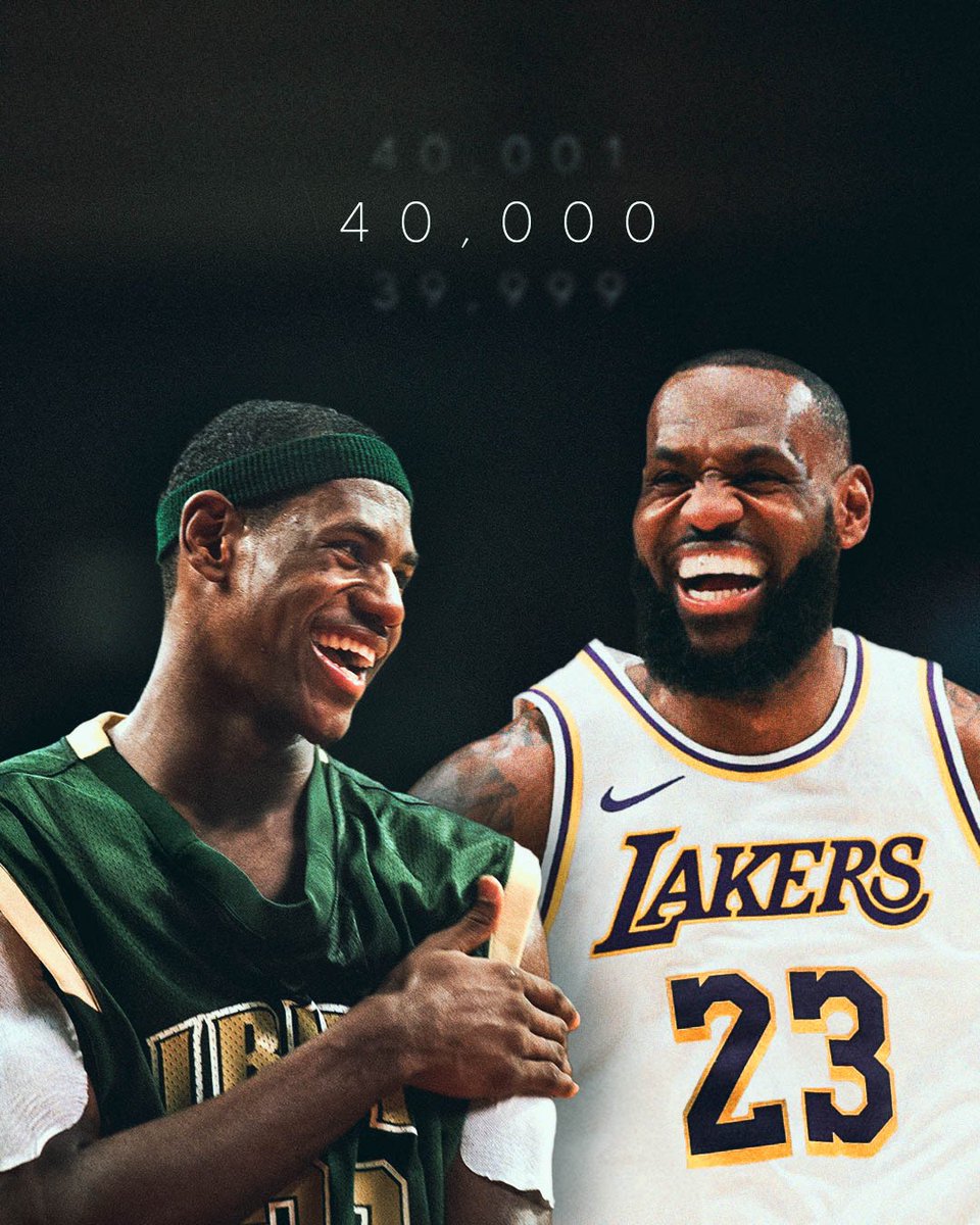 BREAKING: LeBron James is now the only player in NBA history to hit 40,000 career points