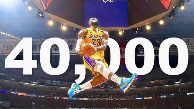 The only players in NBA History with 40k career points:

— LeBron James

End of the list.