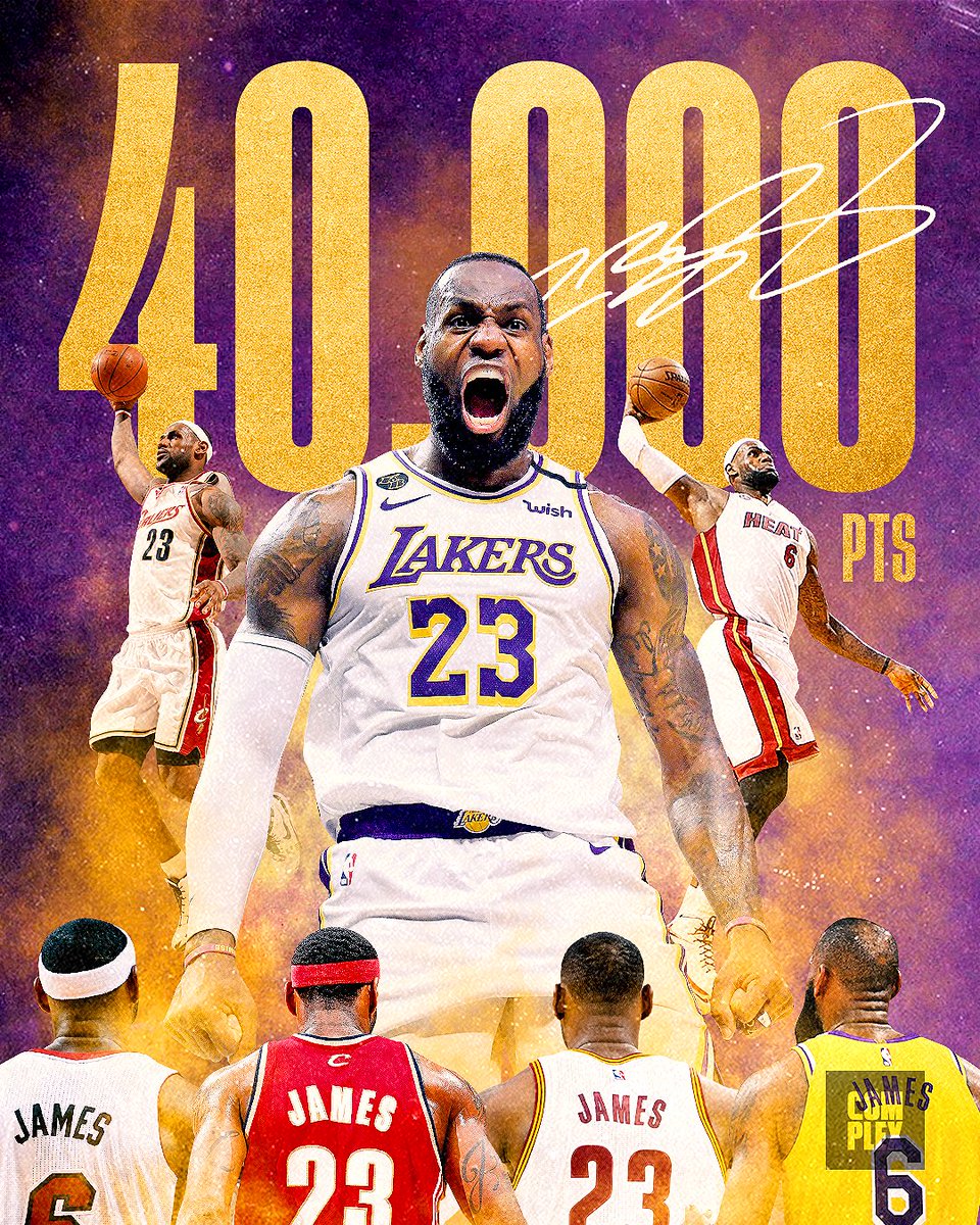 THE FIRST PLAYER TO EVER SCORE 40K POINTS IN NBA HISTORY

LEBRON JAMES 👑