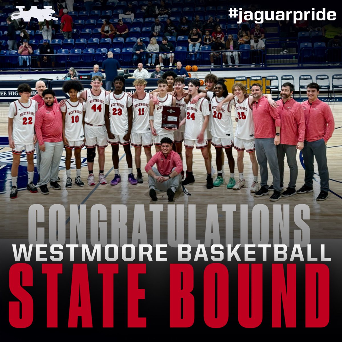 Westmoore Basketball is on its way to STATE!! Congratulations, Jags! #jaguarpride #westisbest