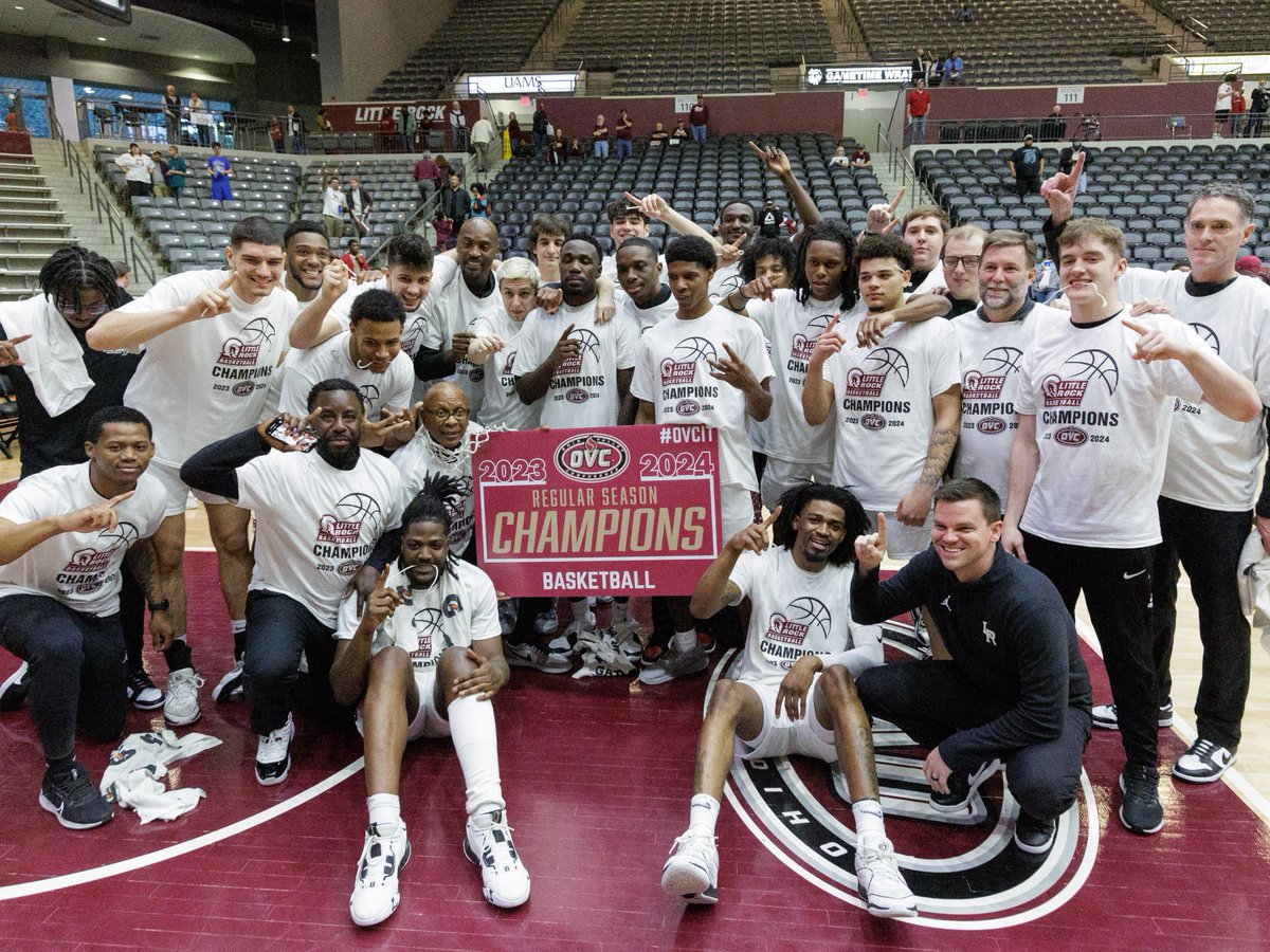 LittleRockMBB's tweet photo. 📰 - Trojans Clinch OVC Regular Season Title and No. 1 Seed in the Tournament with 81-43 Win over Tennessee Tech 🏀 #LittleRocksTeam

https://t.co/LR6DMFo3qT https://t.co/JwKU1wp8Bk