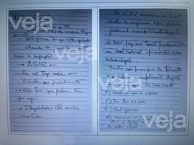 camarotedacpi's tweet photo. 📓 O DIÁRIO DE HELENO

A Polícia Federal encontrou na agenda pessoal do general Augusto Heleno um compilado de anotações que apontam para medidas que poderiam tolher o trabalho da corporação e, no limite, levar à prisão de delegados.

É o que informa Laryssa Borges na Veja. https://t.co/2TGrquTdNg