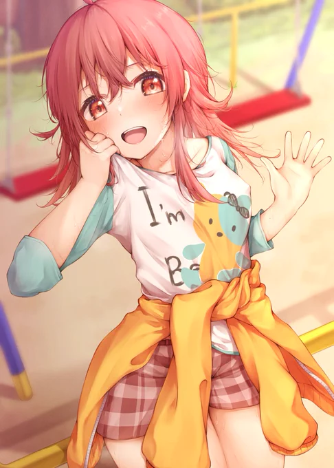 放課後公園で一緒に遊んだ後の小宮果穂ちゃん 
