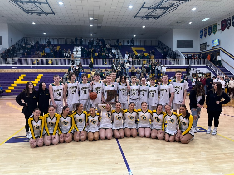 Congrats to our Knights on winning the Sectional Championship game! We will see you at the high school gym to celebrate! #FamilyofKnights #GoKnights