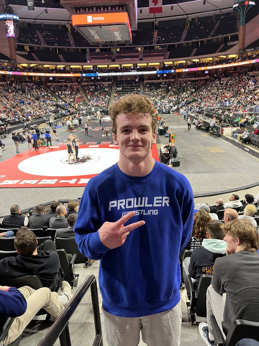 TRF_Wrestling's tweet image. The first TWO TIME STATE CHAMPION in Prowler history is Griffin Lundeen!! He defeats Luke Swanson of Kasson Mantorville 5-0 in the finals!! Your community is so proud!! #TWOTIMER. #ProwlerWrestling