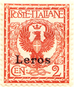 FIRST ISSUE of the Day: Lero SG3E Sc1 issued 1912. The islands declared their independence from Turkey in 1912, only to be invaded by Italy in May as part of the Turco-Italian War. Italy retained control following the Graeco-Italian Agreement of August 1920. #philately #Stamps