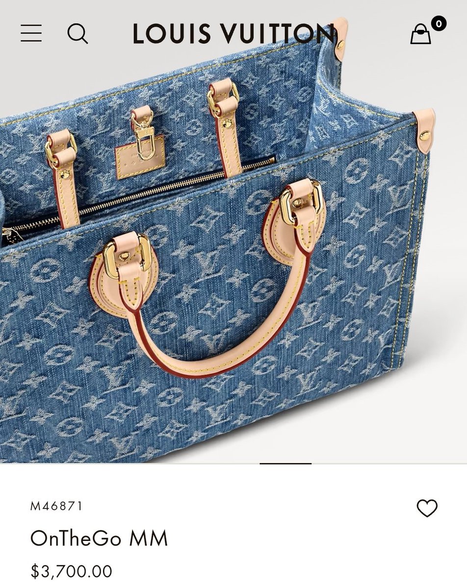 Louis Vuitton
New LV remix 
OnTheGo MM
Monogram Denim
Thanks to the square shape, the OnTheGo has a large capacity and can hold a laptop. Its rolled-leather top handles and two longer shoulder straps enable carry options.

FELIX ILLUMINE LA PFW24
#FELIXxParisFashionWeek
#LVFW24