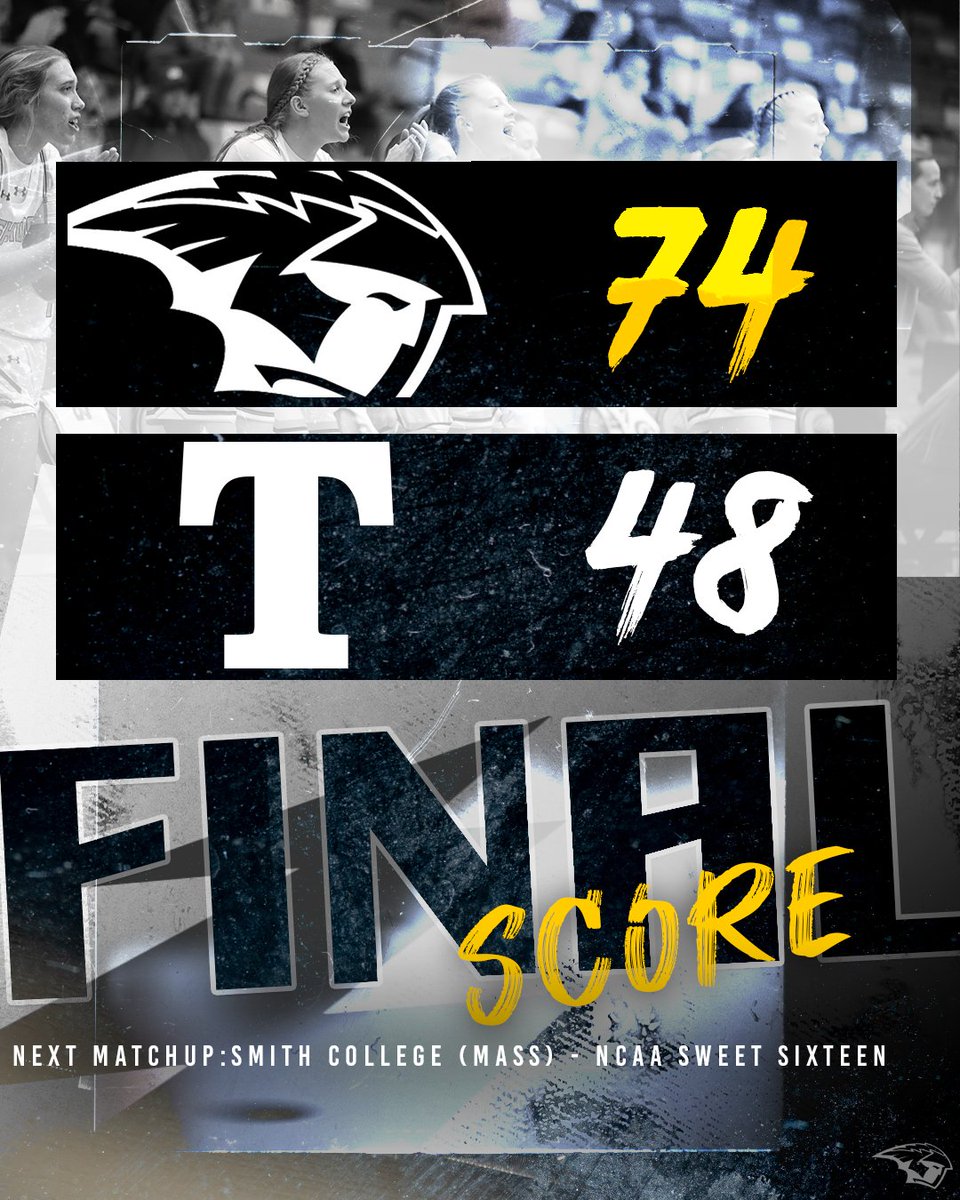 .<a href="/UWOWBB1/">UW-Oshkosh Women’s Basketball</a> advances to the Sweet 16 of the <a href="/NCAADIII/">NCAA Division III</a> Championship with a 74-48 win over Trine 🎉

Froehlke: 25 points (7-8 3PT) &amp; 4 assists 🎯
Poole: 14 points 🔥
Vaile: 8 points &amp; 8 rebounds 🦾
Titans shoot 63.2% from beyond the arc 🌀

#GoldStandard | #d3hoops