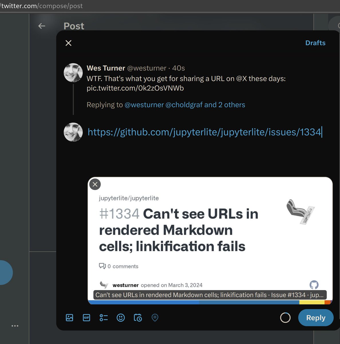 westurner's tweet image. BUG: @X, #JupyterLite: URLs are hidden by the machine
github.com/jupyterlite/ju…