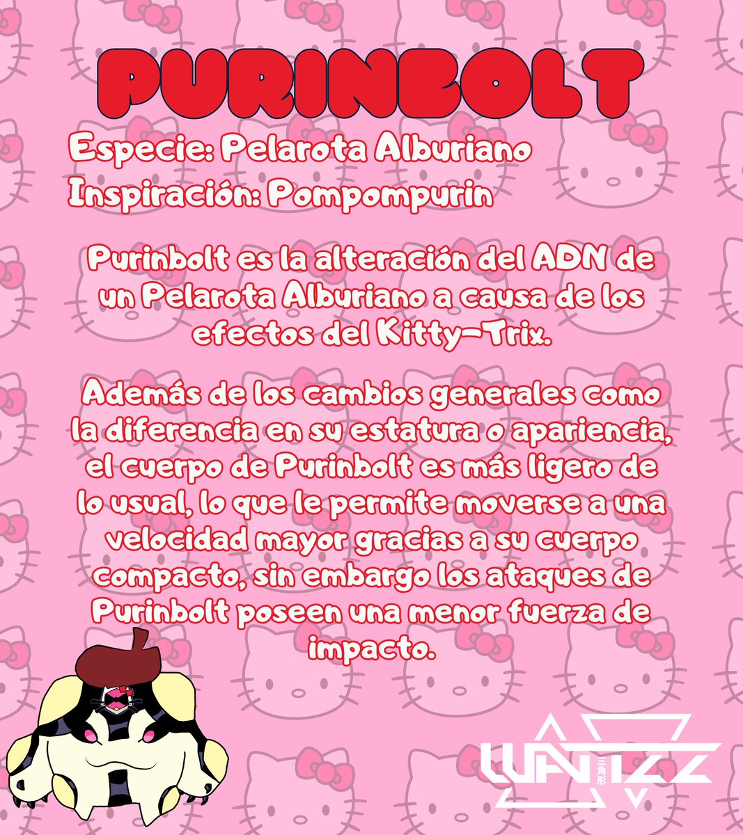 WAttzZ_Official's tweet photo. Les presento al primer alien del Kitty-Trix, Purinbolt🍮
Espero que les guste <3
#KittyTrix #Ben10 #Ben10Fanart #Ben10Classic #Omnitrix #Chaquetrix #Carnitrix #Chambatrix #Altertrix #Survitrix #Moneytrix #HelloKitty #Sanrio #Pompompurin https://t.co/Legmas4vGd