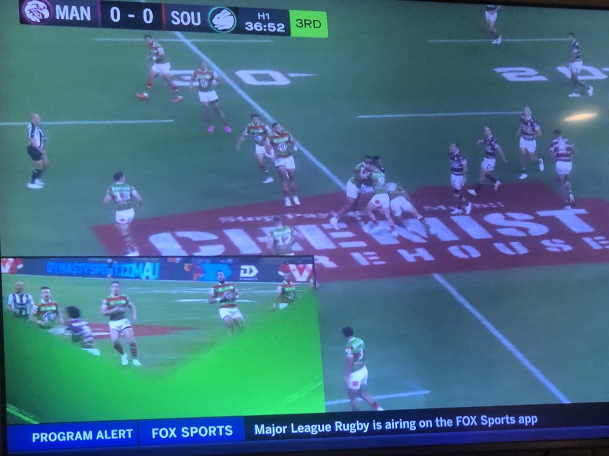 What a fun sport to watch. Rugby league in America. #nrl ⁦@SeaEagles⁩ ⁦@SSFCRABBITOHS⁩ ⁦@FOXSports⁩