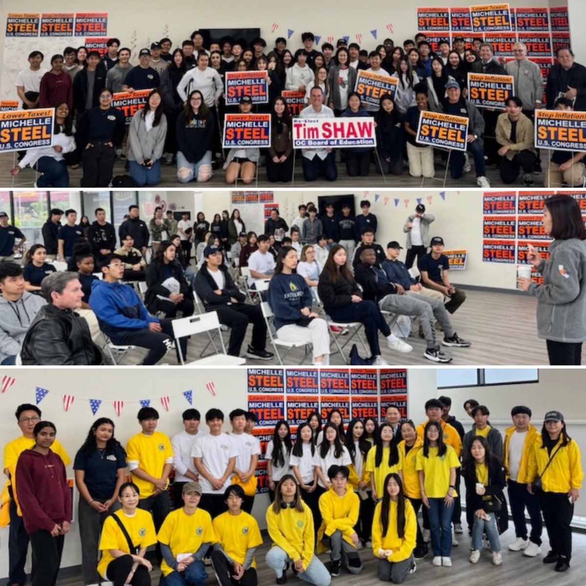 To GOTV, @MichelleSteelCA hosted the largest GOTV canvass CTD w/ 100+ #StandWithSteel volunteers! 

#CA is truly blessed under #GOP leadership of #RNC Committeeman 
#ShawnSteel & Rep. Steel. 

Both great leaders who invest in our #Youth’s Future & Fight for a better Nation 4 All.