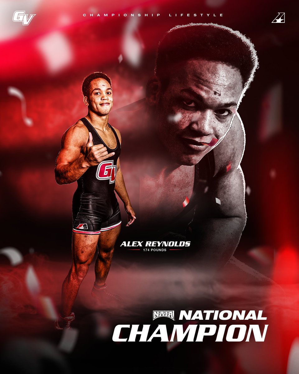 𝐍𝐀𝐓𝐈𝐎𝐍𝐀𝐋 𝐂𝐇𝐀𝐌𝐏𝐈𝐎𝐍 🏆

ALEX REYNOLDS - 174 LBS 

Reynolds wins by a decision (5-4) over Graham Calhoun of Southeastern to claim his first-ever title! 

#ChampionshipLifestyle