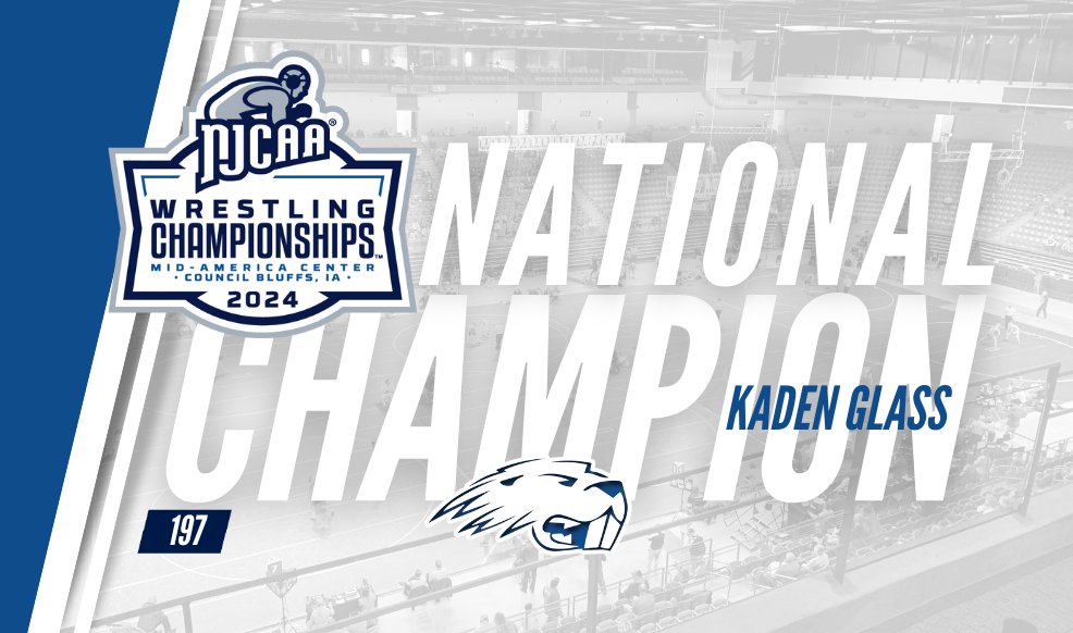 National Champion. 🏆 The 2024 #NJCAAWrestle Champion at 1⃣9⃣7⃣ is Kaden Glass out of Pratt! 💪 njcaa.org/championships/…