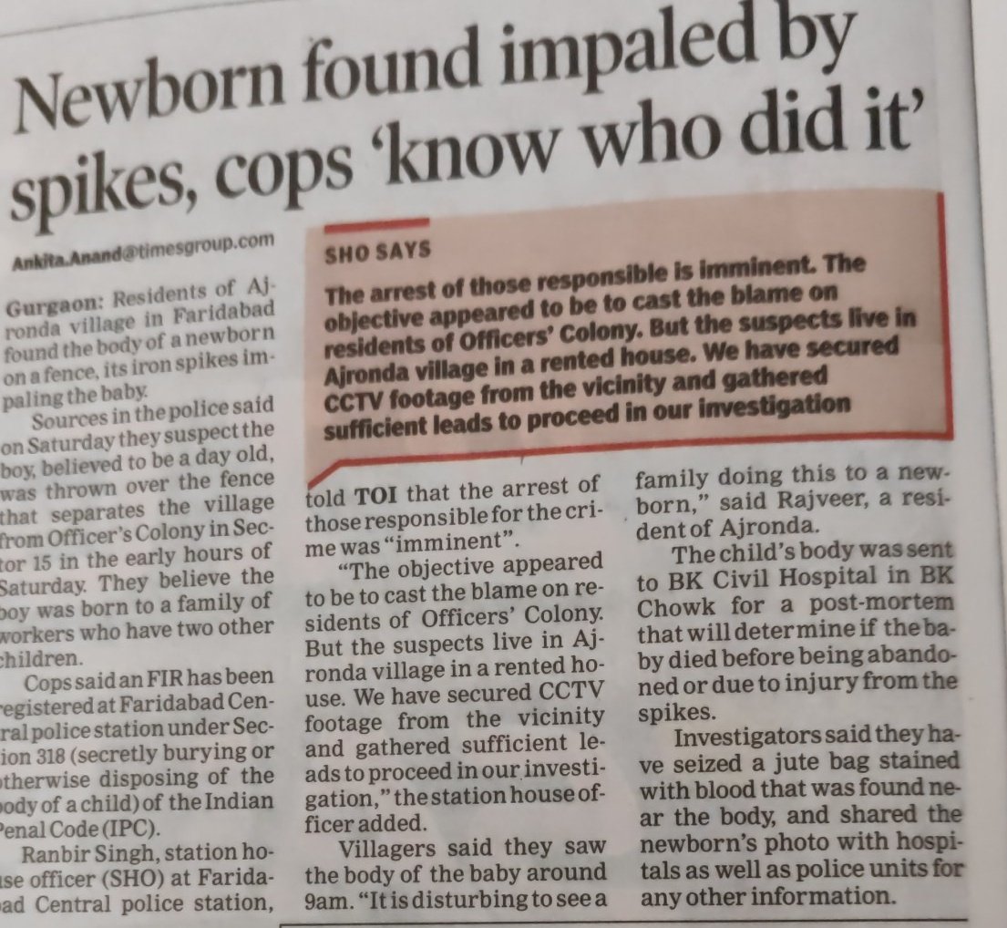 Janm Foundation Animal Welfare (@jfanimalwelfare) on Twitter photo Newborn human baby was thrown over fence resulting in iron spikes of the fence impaling him!
There are more than 50,000 cases of child abuse registered in India annually.
Waiting for dog hating Indian media to claim street dogs are teaching humans this abuse. <a href="/IndEditorsGuild/">Editors Guild of India</a> Newborn human baby was thrown over fence resulting in iron spikes of the fence impaling him!
There are more than 50,000 cases of child abuse registered in India annually.
Waiting for dog hating Indian media to claim street dogs are teaching humans this abuse. <a href="/IndEditorsGuild/">Editors Guild of India</a>