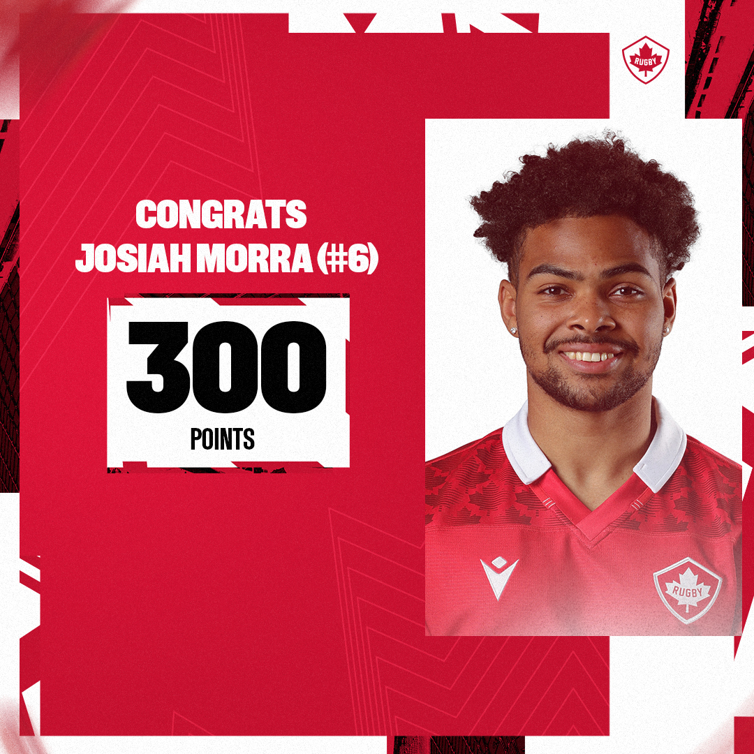3️⃣0️⃣0️⃣! With his try against New Zealand, Josiah Morra has reached 300 career world series points 🎉 

#RugbyCA | #OneSquad | <a href="/LASevensRugby/">HSBC SVNS WORLD CHAMPIONSHIP</a>
