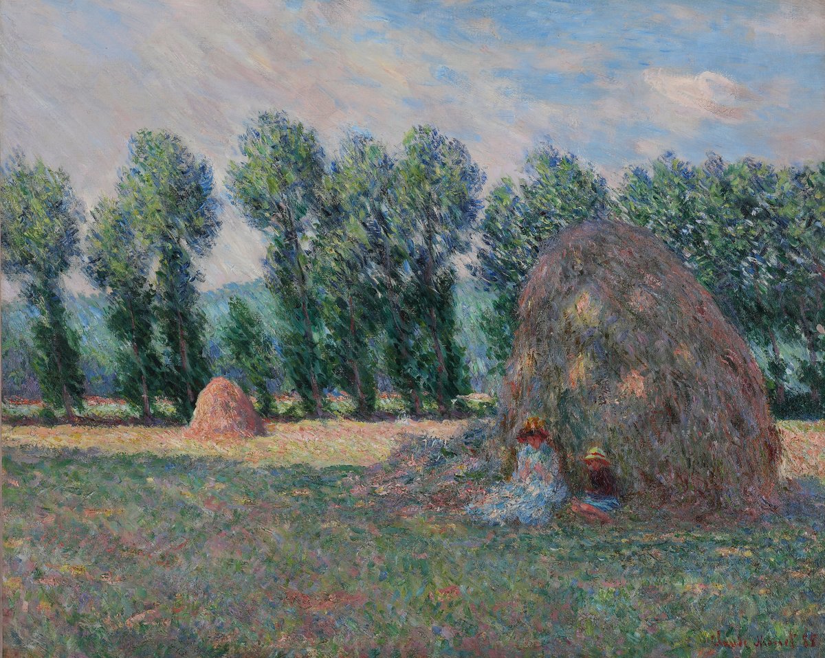 大原美術館の所蔵のクロード・モネ《積みわら》を、現在、大阪中之島